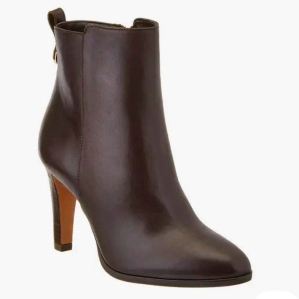 COACH Jemma Leather Ankle Bootie Size 7.5